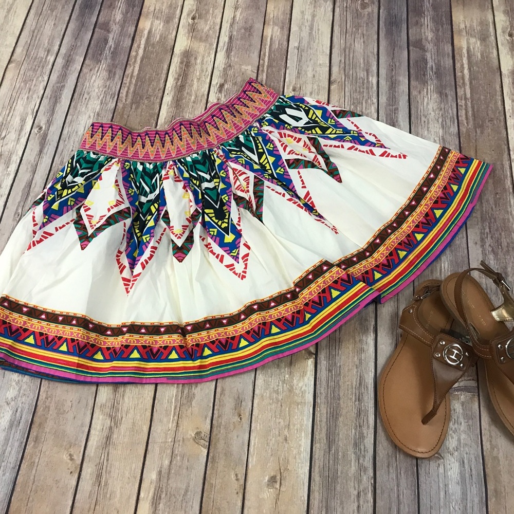 Aztec Print Skirt